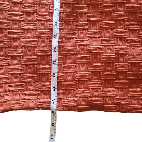 Tabitha Tema Dress 0 Rust Basket Weave Knit Sleeveless Split Neck Shoulder Bows - Picture 16 of 16